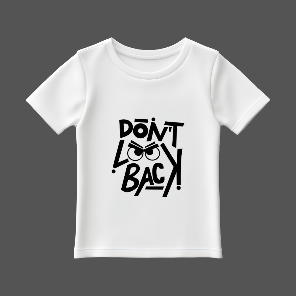 "Don’t Look Back" Motivational Graphic Tee – Urban Minimalist Streetwear T-Shirt