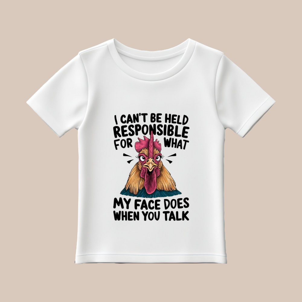 Funny Sarcastic Chicken Graphic Tee – "I Can’t Be Held Responsible" Sassy Humor T-Shirt