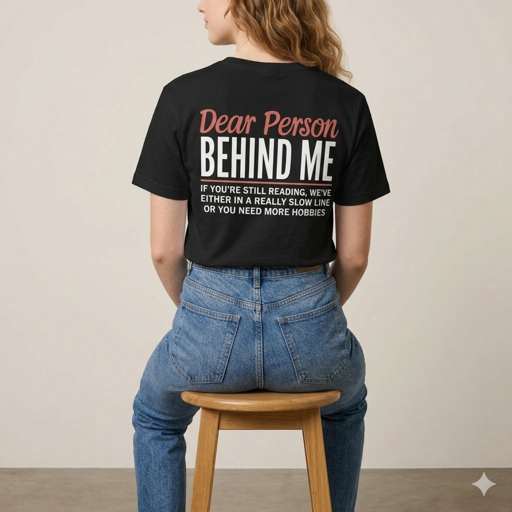 Dear Person Behind Me Graphic T-Shirt – Premium Cotton Streetwear