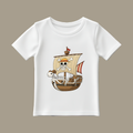 Classic Pirate Ship "Going Merry" Graphic Tee – Premium White Cotton Unisex T-Shirt