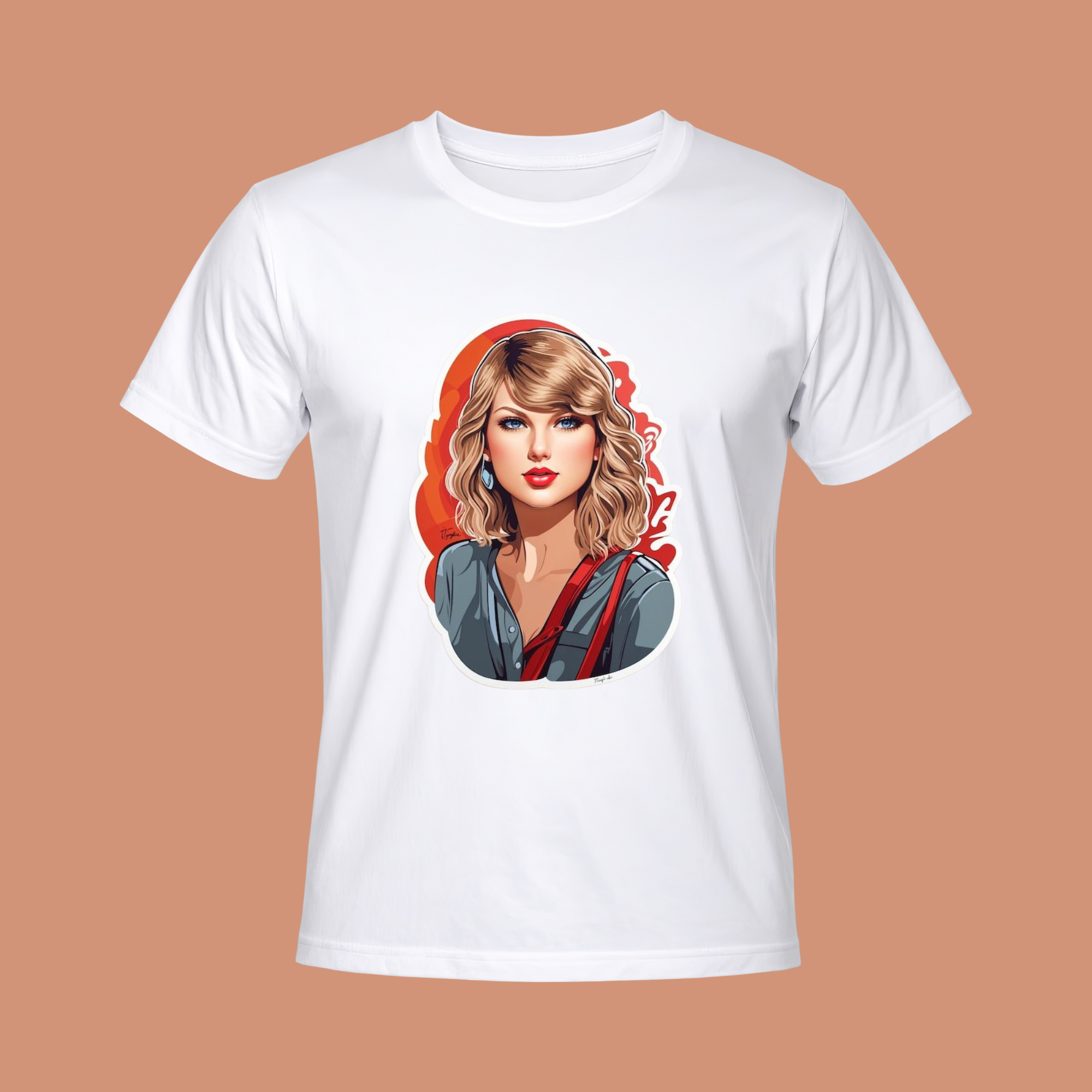 Iconic Pop Star Portrait Graphic Tee – Modern Art Fan Merchandise T-Shirt