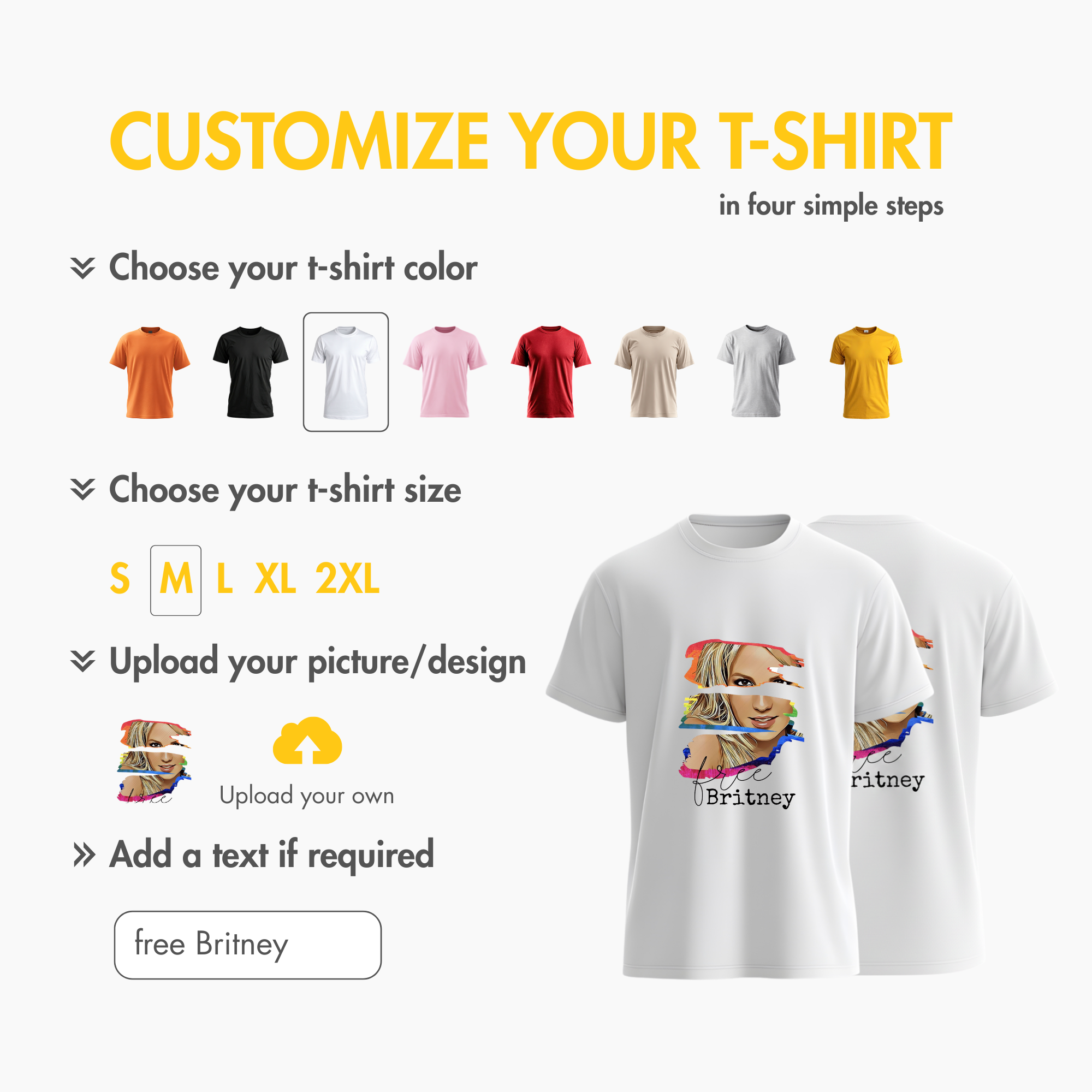 Custom Printed T-Shirt - Personalized Design, Photo & Logo Tee