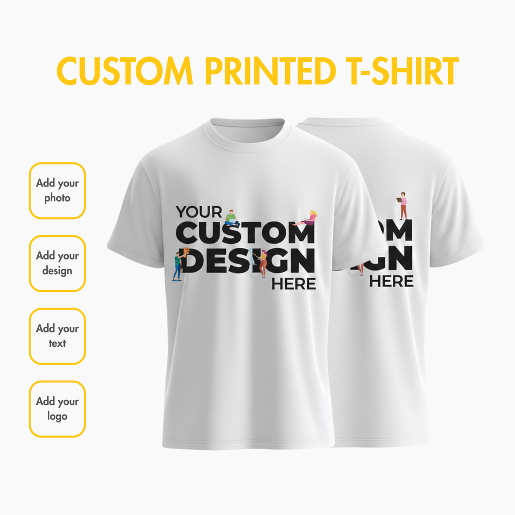 Custom Printed T-Shirt - Personalized Design, Photo & Logo Tee