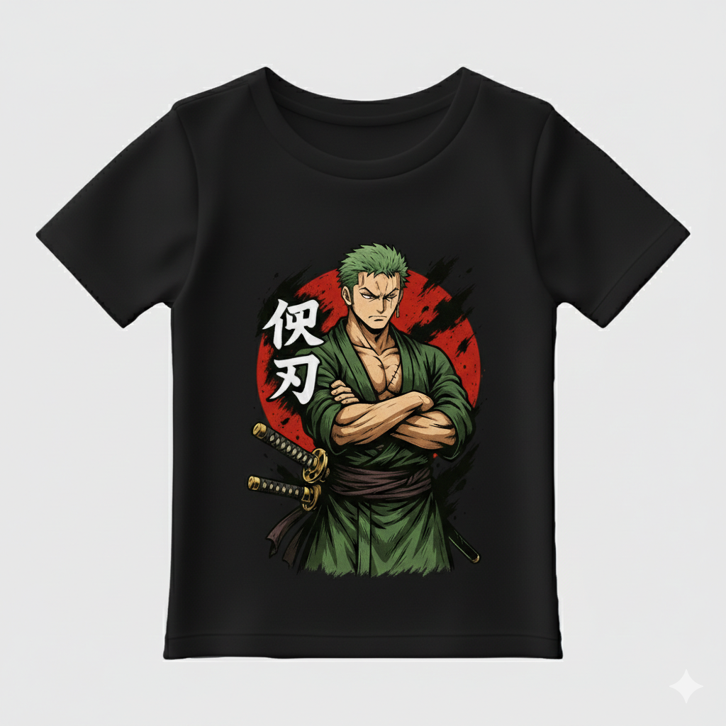 Roronoa Zoro Master Swordsman Graphic Tee – Iconic Anime Samurai Streetwear T-Shirt