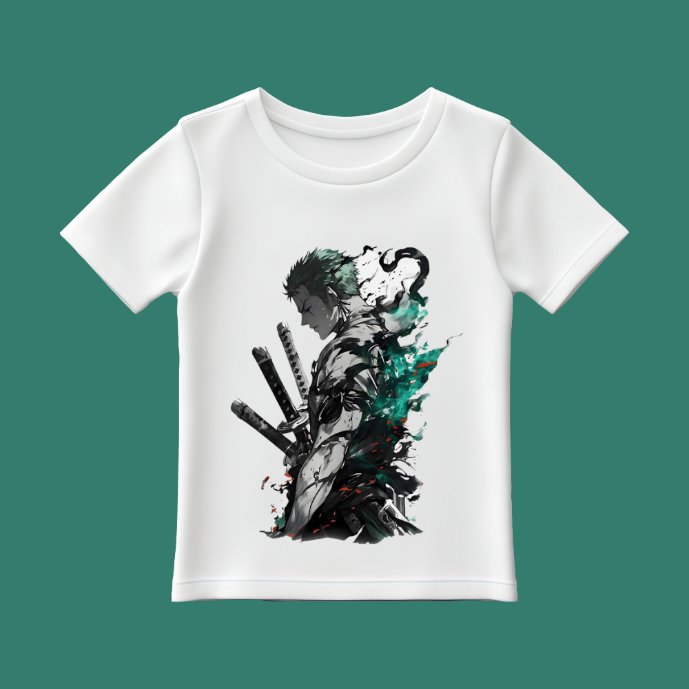Roronoa Zoro "Ghost of the Abyss" Graphic Tee – Master Swordsman Aesthetic Anime T-Shirt