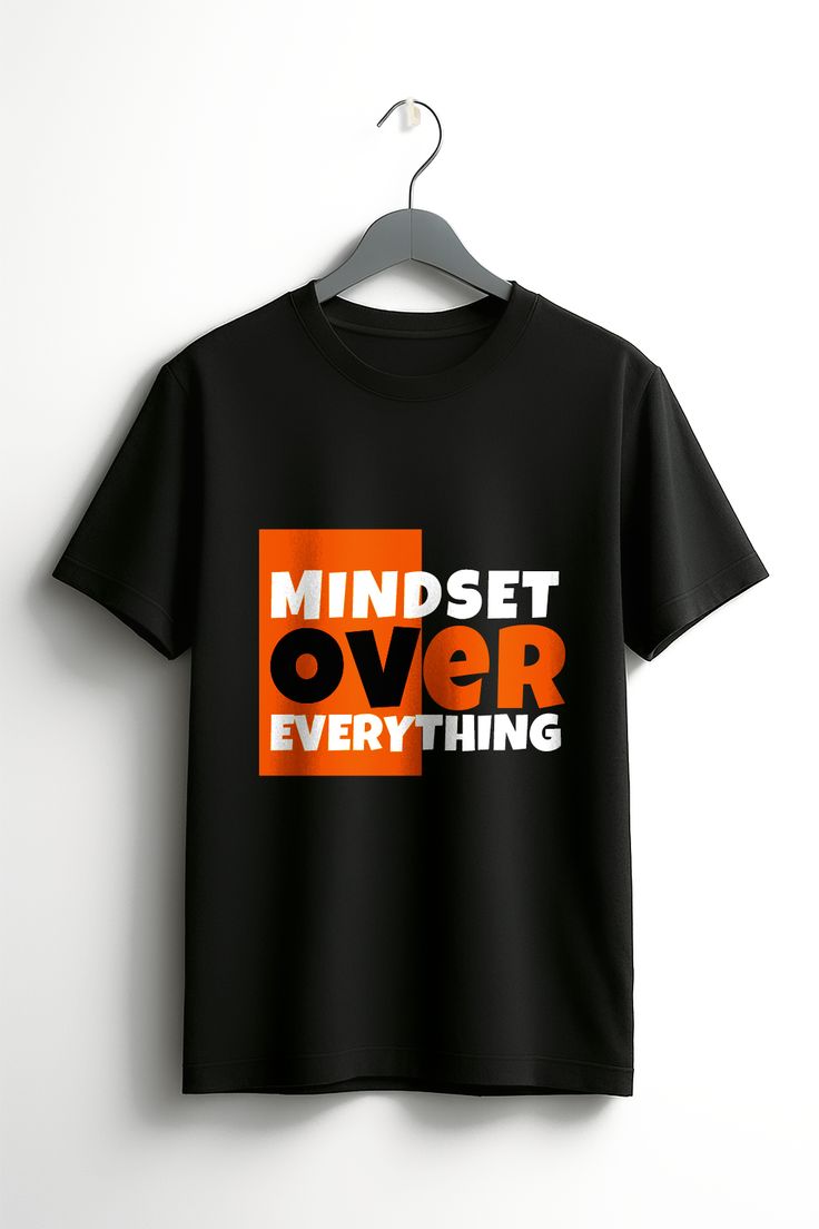 Mindset Over Everything Unisex T-Shirt - Black & White Motivational Apparel