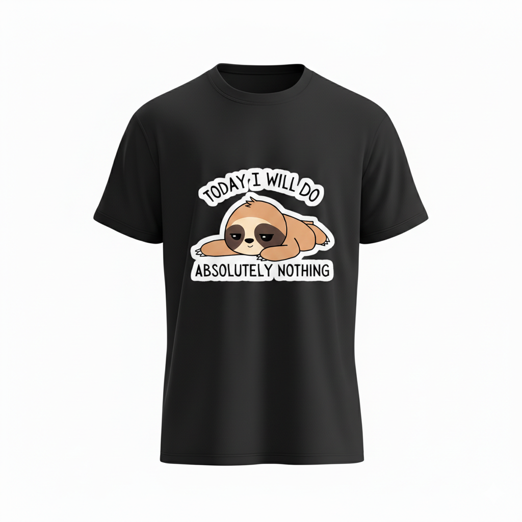 Today I Will Do Absolutely Nothing – Funny Sloth T-Shirt