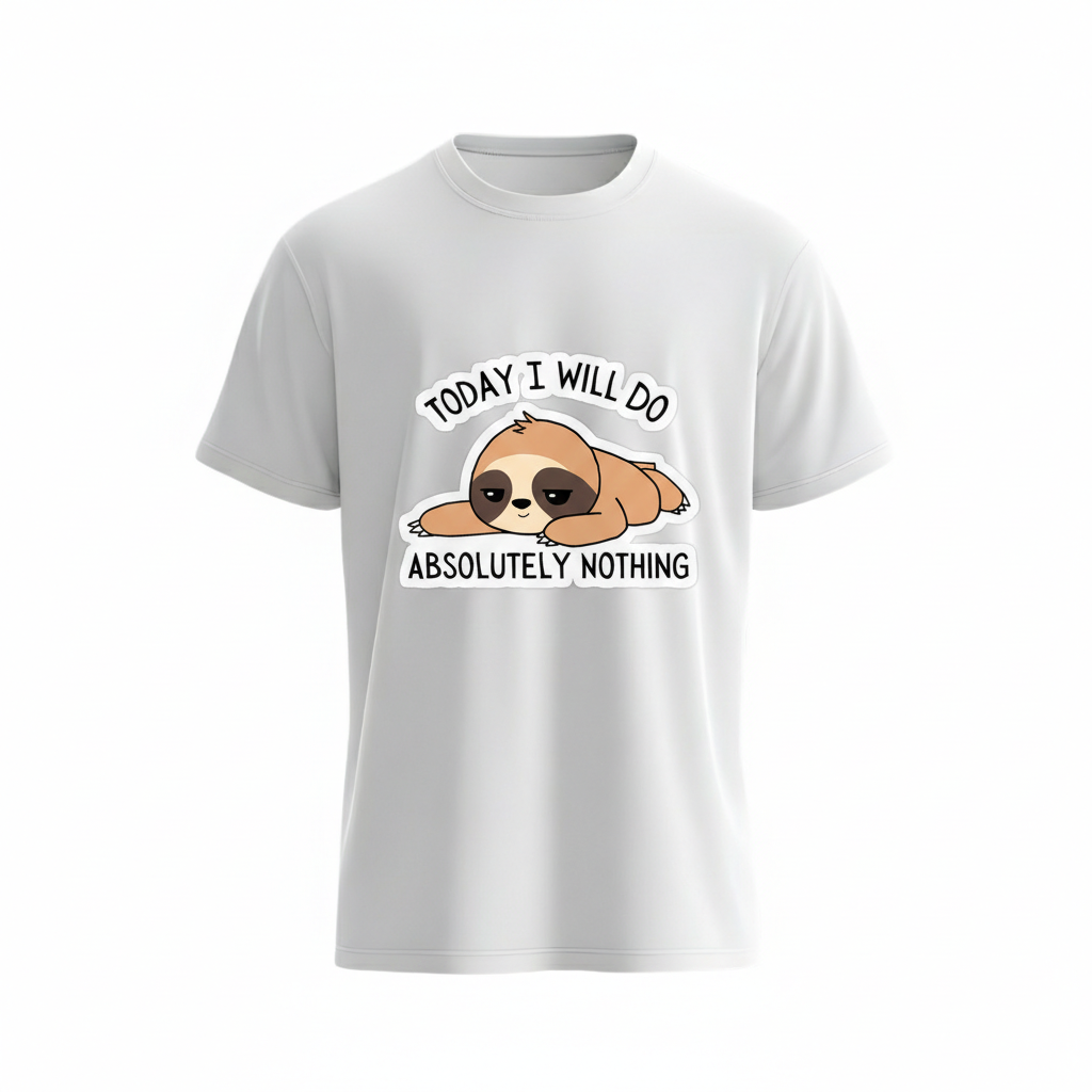 Today I Will Do Absolutely Nothing – Funny Sloth T-Shirt