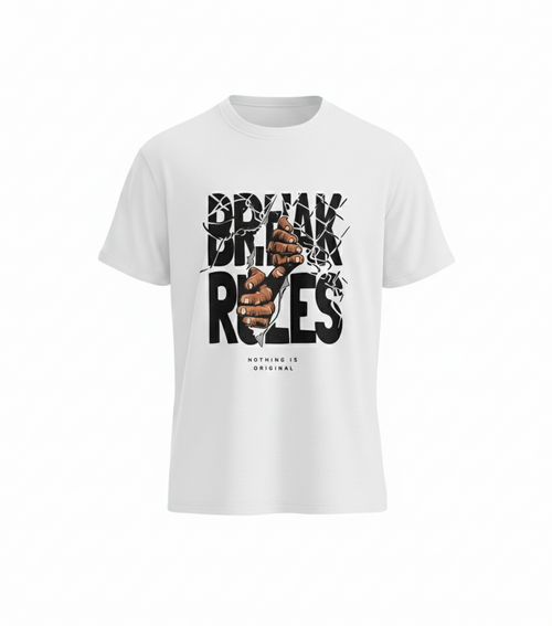 "Break Rules" Streetwear Graphic Tee – Bold Urban Aesthetic T-Shirt